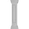 Ekena Millwork 8"W x 40"H Straight Newel Post with Panel, Flat Capital & Base Trim (Installation kit included) NWL08X40SPF0B0 - alternate 4